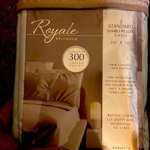 2 standard jumbo pillow cases